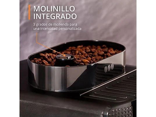 Cafetera superautomática - Krups Roma EA81K870, 1450 W, 15 bar, 1.7 L, 3 temperaturas, 2 tazas, Sistema Thermoblock, Kit de limpieza incluido, Negro - Imagen 8