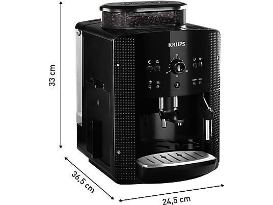Cafetera superautomática - Krups Roma EA81K870, 1450 W, 15 bar, 1.7 L, 3 temperaturas, 2 tazas, Sistema Thermoblock, Kit de limpieza incluido, Negro - Imagen 9