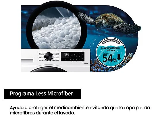 Lavadora carga frontal - Samsung WW80CGC04DAEEC, 8 kg, 1400 rpm, EcoBubble™, Función WiFi con SmartThings, Blanco - Imagen 4
