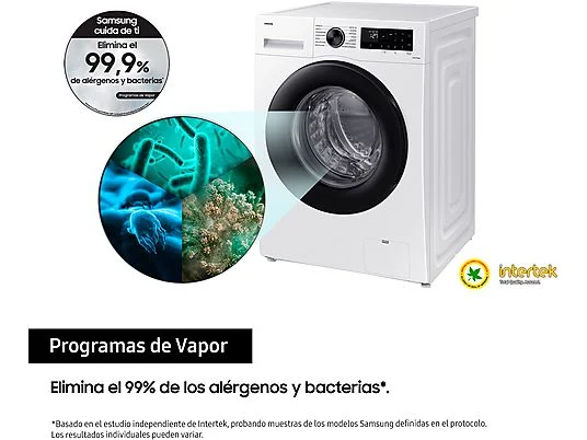 Lavadora carga frontal - Samsung WW80CGC04DAEEC, 8 kg, 1400 rpm, EcoBubble™, Función WiFi con SmartThings, Blanco - Imagen 5