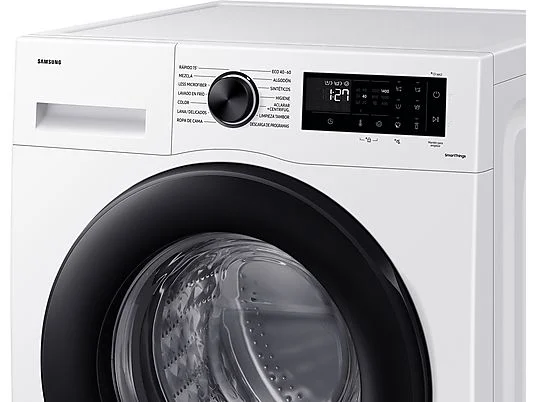 Lavadora carga frontal - Samsung WW80CGC04DAEEC, 8 kg, 1400 rpm, EcoBubble™, Función WiFi con SmartThings, Blanco - Imagen 7