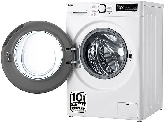Lavadora carga frontal - LG F4WR5009A6W, Serie 500, 9kg, 1400rpm, 12 programas, AI Direct Drive™, vapor Steam™, Blanco - Imagen 8
