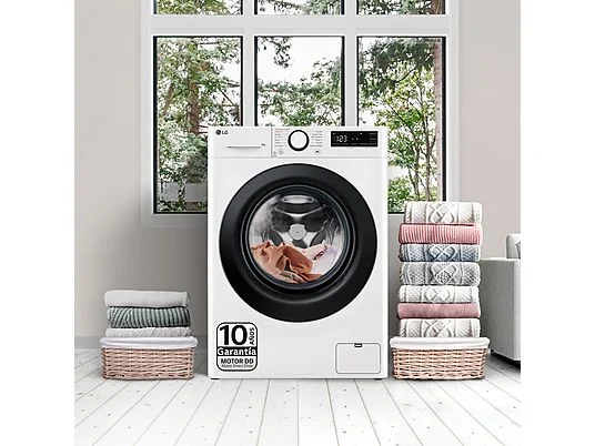Lavadora carga frontal - LG F4WR5009A6W, Serie 500, 9kg, 1400rpm, 12 programas, AI Direct Drive™, vapor Steam™, Blanco - Imagen 13