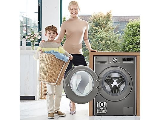 Lavadora carga frontal - LG F4WR7009AGS, Serie 700, 9 kg, 1400 rpm, 14 Programas, AI Direct Drive™, TurboWash™360˚, Inox - Imagen 12