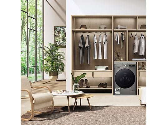 Lavadora carga frontal - LG F4WR7009AGS, Serie 700, 9 kg, 1400 rpm, 14 Programas, AI Direct Drive™, TurboWash™360˚, Inox - Imagen 13