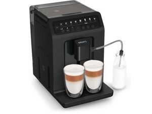 Cafetera superautomática - Krups EA897B10 Evidence ECO Design, 1450 W, 15 bar, 2.9 L, 8 Programas, Función 2 tazas, Negro