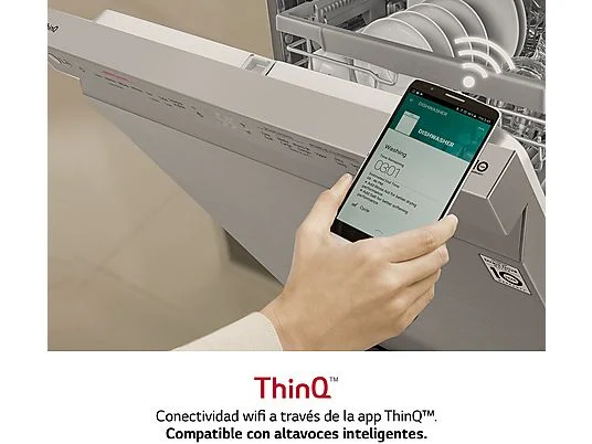 Lavavajillas - LG DF365FPS, 14 servicios, 10 programas, 60 cm, Lavado a vapor, Tercera bandeja, Truesteam™, QuadWash™, Acero inoxidable Antihuellas - Imagen 8