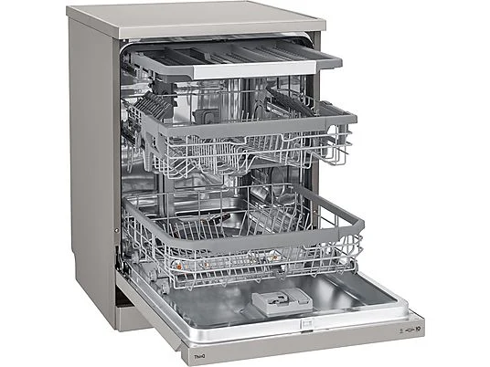 Lavavajillas - LG DF365FPS, 14 servicios, 10 programas, 60 cm, Lavado a vapor, Tercera bandeja, Truesteam™, QuadWash™, Acero inoxidable Antihuellas - Imagen 10