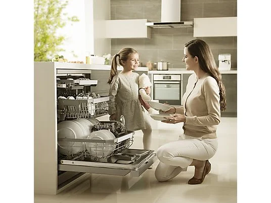 Lavavajillas - LG DF365FPS, 14 servicios, 10 programas, 60 cm, Lavado a vapor, Tercera bandeja, Truesteam™, QuadWash™, Acero inoxidable Antihuellas - Imagen 11