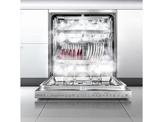 Lavavajillas - LG DF365FPS, 14 servicios, 10 programas, 60 cm, Lavado a vapor, Tercera bandeja, Truesteam™, QuadWash™, Acero inoxidable Antihuellas - Imagen 12