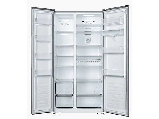 Frigorifico americano - HONEST H760DXVIN, Doble puerta, 505 L, Dispensador de Agua, Altura 178 cm, Plata - Imagen 2