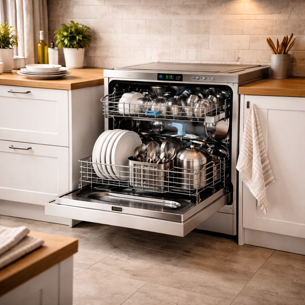 Lavavajillas en cocina moderna